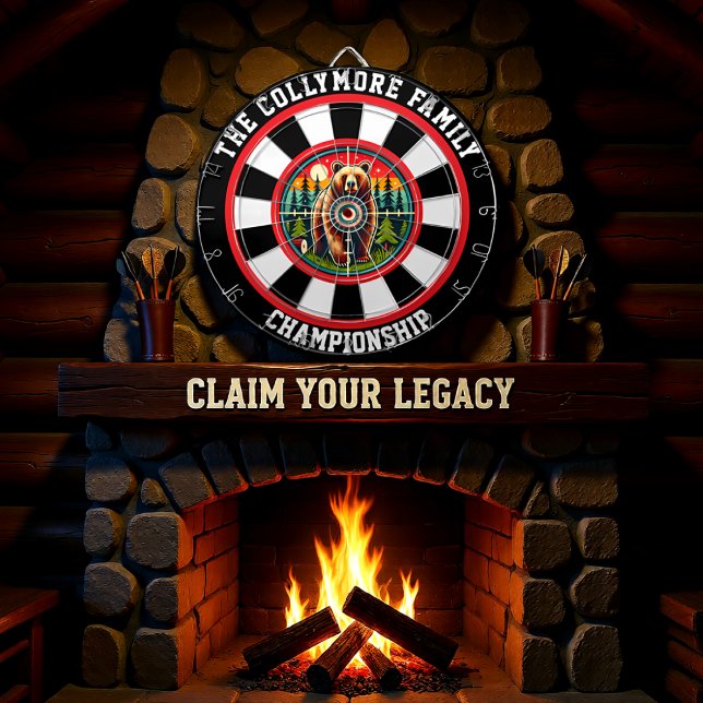 De Fléchettes Grizzly circulaire dans la cible forestière (Créateur téléchargé)