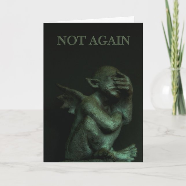 De Gargoyle~not carte d'anniversaire encore (Devant)