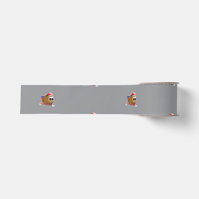 DE/GB Satinband Igel/ Satin ribbon Hedgehog Grosgrain Ribbon (Front)