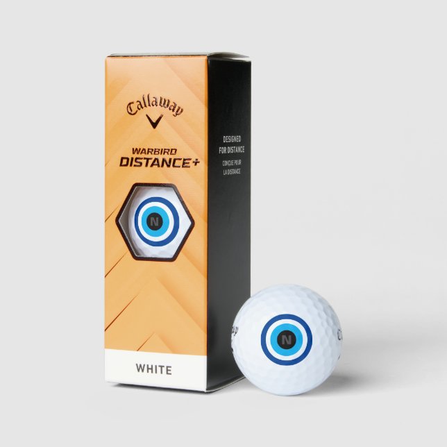 De Golf Evil Eye Blue Mati personnalisé monogramme balles  (Emballage)