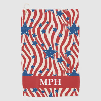 De Golf Serviette personnalisée avec monogramme patriotiqu