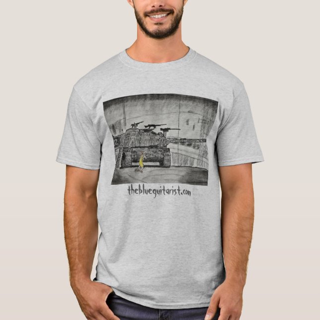 De Goliath de guitariste le T-shirt bleu de "David (Devant)