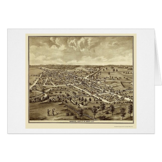 De Graff, OH Panoramic Map - 1875 (Front Horizontal)