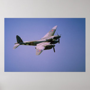 De Havilland DH-98 "Mosquito" T-3, in flight at Bo Poster