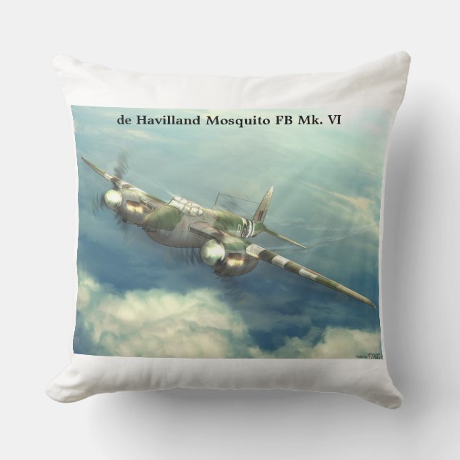 de Havilland Mosquito FB Mk. VI Throw Pillow (Front)