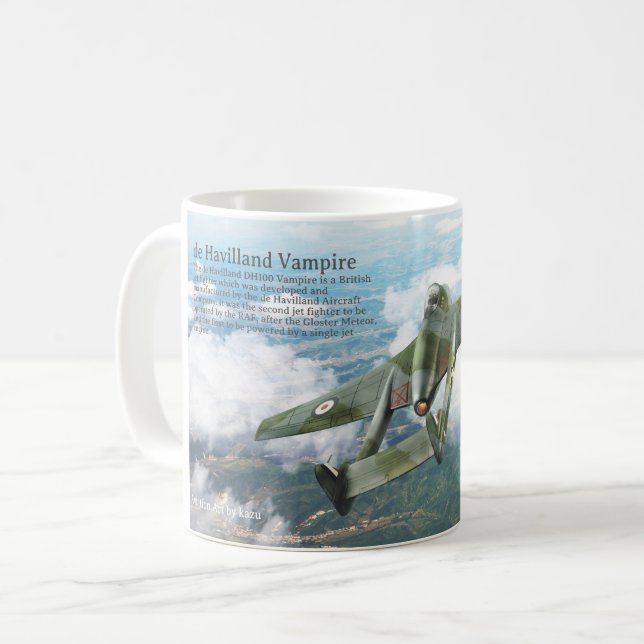 de Havilland Vampire Coffee Mug (Front Left)