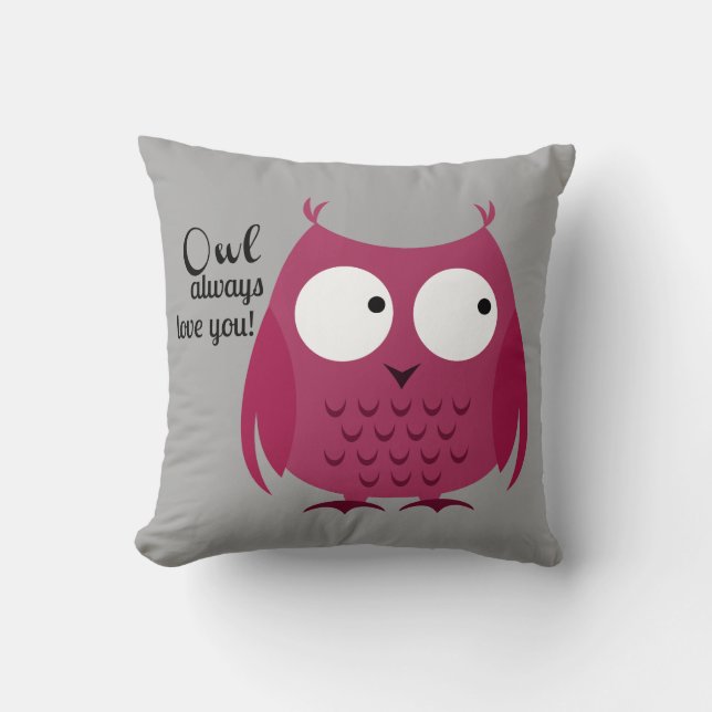 De hibou amour toujours vous ! Coussin (Recto)
