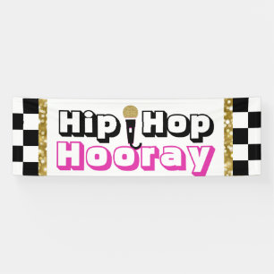 De hip hop bannière de baby shower hourra {fille}