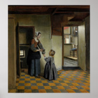 De Hooch - Woman With Child In Pantry
