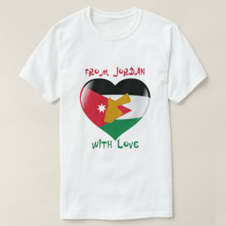 De Jordanie avec le T-shirt de drapeau d'amour