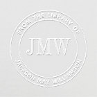 De la bibliothèque de, Monogramme, Nom, Personnali