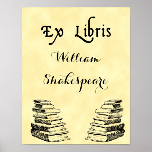 De la bibliothèque des livres anciens Poster perso