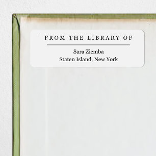 De la Bibliothèque du Étiquette du livre