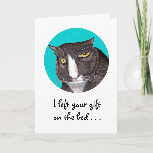 De la carte d'anniversaire du chat (Devant)