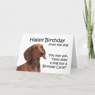De la carte d'anniversaire du teckel
