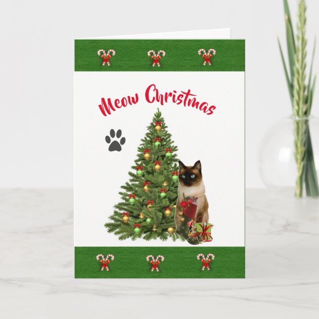 De la carte de Noël du chat (Devant)