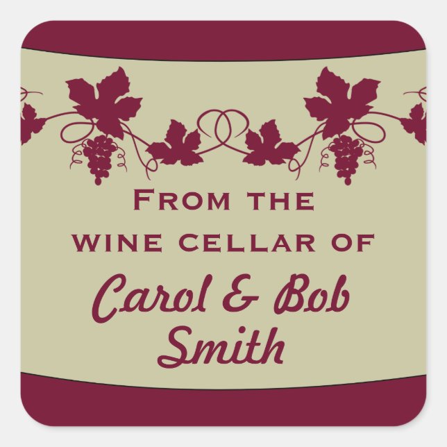 De la cave à vin des autocollants (Devant)