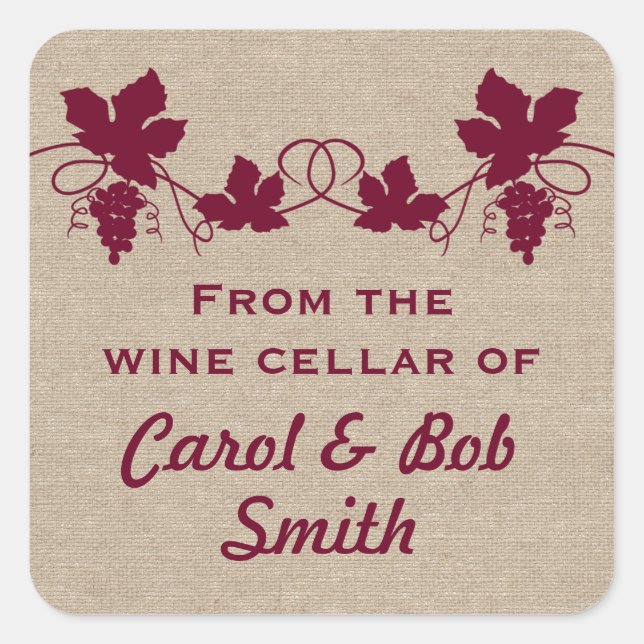 De la cave à vin des autocollants (Devant)