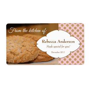De la cuisine de : avec autocollant photo cookie