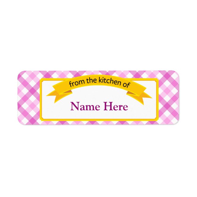 De la cuisine du Étiquette alimentaire - Rose (Devant)