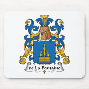 de la Fontaine Family Crest Mouse Pad