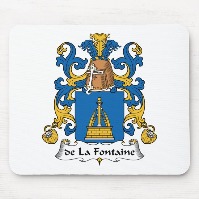 de la Fontaine Family Crest Mouse Pad (Front)