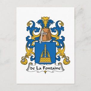 de la Fontaine Family Crest Postcard