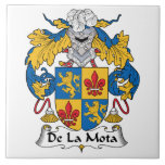 De La Mota Family Crest Tile<br><div class="desc">De La Mota Coat Of Arms</div>