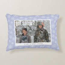 "de la neige ?" Coussin de vacances - 1 Photo
