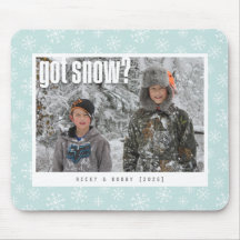 "de la neige ?" Tapis de souris de vacances - 1 Ph