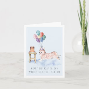 De la part du chien   Carte d'anniversaire de corg