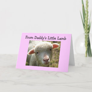 DE LA PETITE CARTE D'ANNIVERSAIRE D'AGNEAU DE DADD