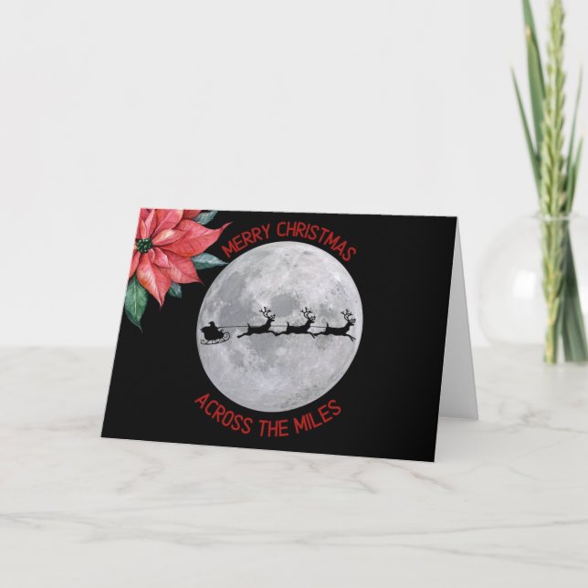 De l'autre côté de la carte de Noël - Poinsetta (Devant)