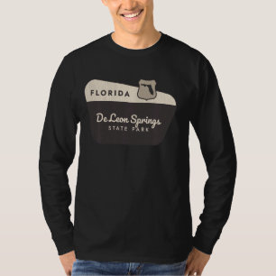 De Leon Springs State Park Florida Welcome Sign Va T-Shirt