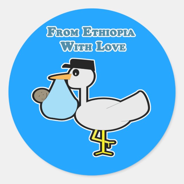 De l'Ethiopie avec Sticker Amour/Enveloppe (Devant)