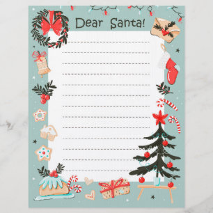 De Lettre Cher en-tête Père Noël