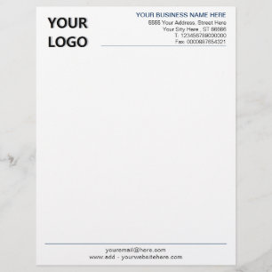 De Lettre Concevez votre propre Modèle en-tête avec logo