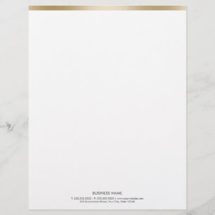 De Lettre Customisable En-tête Bordure Or Simple