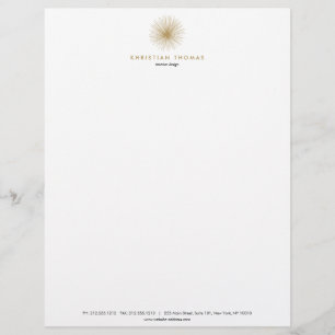 De Lettre Customisable EN-TÊTE MODERNISTE vintage INTERIEUR DESIGNER