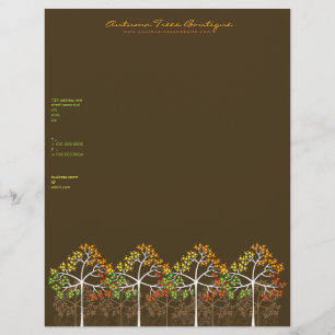 De Lettre Customisée Automne / Automne Arbres 2 Modèle en-tête commerci