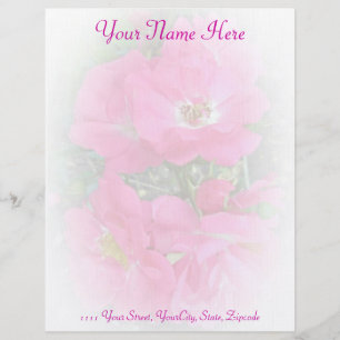 De Lettre Customisée Papier en-tête Rose Escalade rose