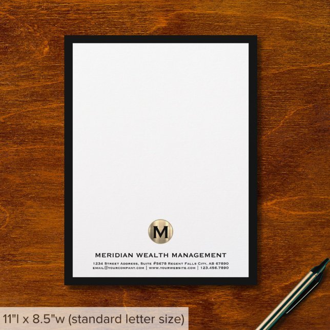 De Lettre Élégant or Monogramme en-tête du planificateur fin (Créateur téléchargé)