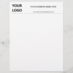 De Lettre En-tête avec votre logo Nom Site Web Texte personn