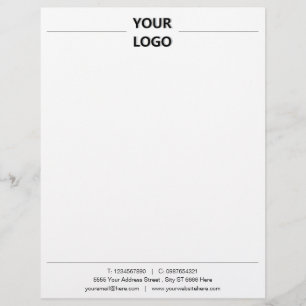 De Lettre En-tête commercial personnalisé avec logo