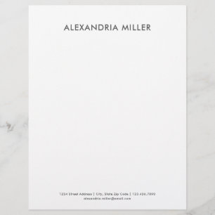 De Lettre En-tête minimaliste gris personnalisé