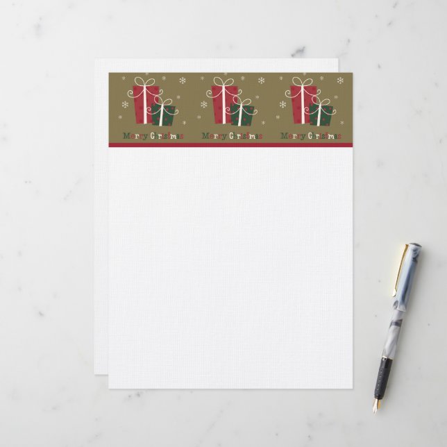De Lettre En-tête Noël (Devant/Arrière en situation)