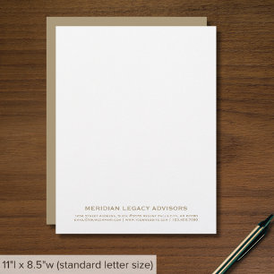 De Lettre En-tête simple affaires blanc et or