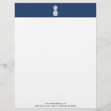 Logo moderne en ananas blanc En-tête