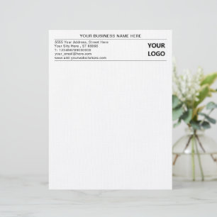 De Lettre Modèle en-tête du logo d'entreprise personnalisé