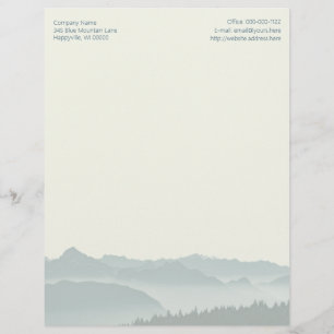 De Lettre Papier à en-tête des montagnes rurales